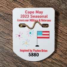 2023 Cape May NJ Seasonal Beach Tag New Jersey Honors Our Military And Veterans picture
