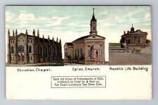 Indianapolis IN-Indiana, Christian Chapel Episc Church Antique Vintage Postcard picture