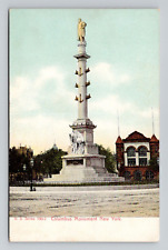 Postcard Columbus Monument New York City NY, Antique K6 picture