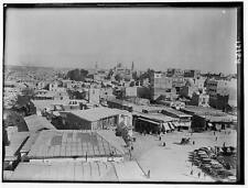 Damascus, Panorama in 2 sections of Damascus from Ommayade H -- 1920s Old Photo picture
