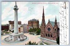 1907 MOUNT VERNON PLACE BALTIMORE MARYLAND ANTIQUE POSTCARD picture