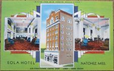 Natchez, MS 1940 Art Deco Linen Postcard: Eola Hotel, Interior - Mississippi picture