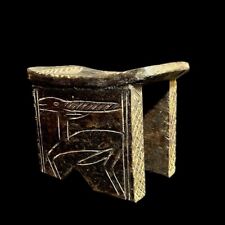 African Vintage Bambara Wooden African Stool,Side Stool Vintage Bench-G1259 picture