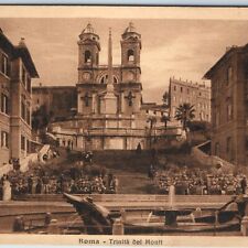c1910s Rome, Italy Church of Santissima Trinità dei Monti Roman Catholic PC A242 picture