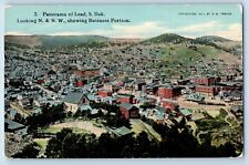 Lead South Dakota Postcard Panorama Looking Business Portion Aerial View c1910 picture