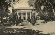 Amherst MA College Fraternity House c1940s Postcard ALPHA DELTA PHI picture