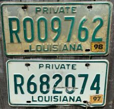 1997-1998 LOUISIANA LICENSE PLATES LOT OF 2, #'s R009762, R682074 picture