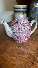 Vintage Royal Paisley 2288 Mini Teapot Pink and Gray picture