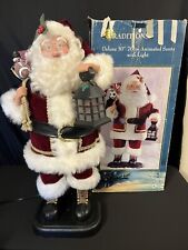Vintage Traditions 30” Animated Santa With Light 1998 Tested Works Original Box picture