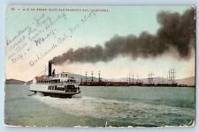 San Francisco California Postcard SP Co Ferry Boat Steamer Ship Lake 1910 Posted picture