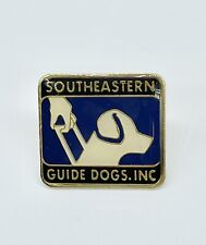 Vintage Southeastern Guide Dogs Inc. Gold Tone & Enamel 3/4” Lapel Hat Pin picture