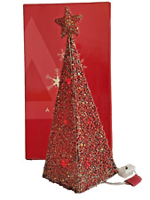 Avon Red Majestic Lighted Tree Christmas Decor in Box Battery Operated picture