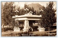 1915 Washakie Fountain Park View Men Cane Thermopolis WY RPPC Photo Postcard picture