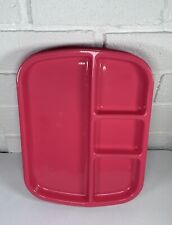 Vintage Packerware Sectional Plate Divided Portion Rectangular Pink Lot Of 4 picture