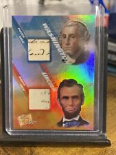 Pieces Of The Past Abe Lincoln & Washington Dual Written Relic🔥🇺🇸 picture