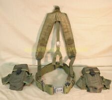 US ARMY ALICE LARGE GREY Buckle Pistol Belt, 2 Ammo Pouches, Suspenders Set VGC picture