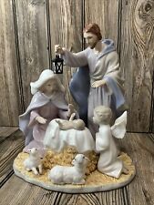 Always & Forever Porcelain Nativity One Pc Christmas Holy Family W Sheep Angel picture