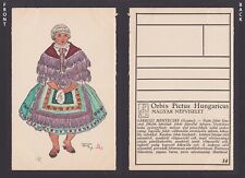 Painting postcard, National costume, Hungary, Orbis Pictus Hungaricus picture