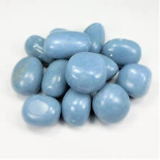 Tumbled Angelite (3 Pcs) Gemstone Polished Crystal Blue Gemstones Natural Peru picture