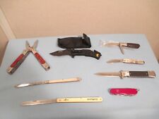 Vintage knife lot of 8 Barlow, Schrade, Buckshot, Sabre picture