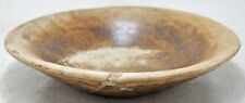 Antique White Marble Round Parat Bowl Original Old Hand Carved picture