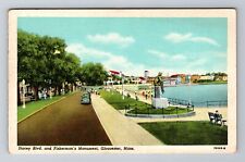 Gloucester MA-Massachusetts, Stacy Boulevard, Antique, Vintage Souvenir Postcard picture