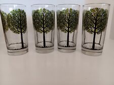 Vintage Houze Trees of the Seasons Tumbler Drinking Glasses Set of 4 picture