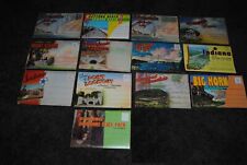 13 Vintage Fold Out Postcards 1930s to 1970s US FL VA NY TX TN CA picture