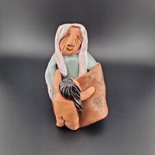 KEENA Clay Pottery Grandmother Figurine Sculpture Mohawk Native American Signed picture