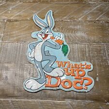 Looney Tunes Cartoons Bugs Bunny Embossed Metal 13x9 Sign Vintage picture