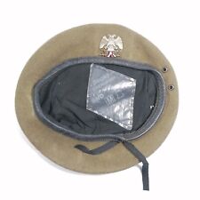 Genuine Yugoslavian Military Beret Hat OD Green with Metal Badge Insignia Army picture