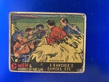 1936 Gum G-Men & Heroes of The Law - #155 A Rancher's Camera Eye picture