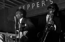 Blues Musicians Otis Rush On Guitar And Little Bobby Neely On Sax - Old Photo picture
