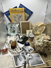 Vintage Junk Drawer Lot | Sears Page 1909 | Women’s Hat | Pill Box | Jewelry |  picture