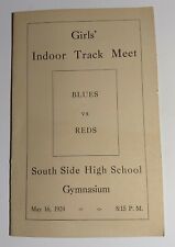 1924 Rockville Centre NY South Side High School Girls Track Red & Blue Program picture