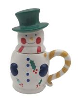 Temp-Tations Temptations Snowman Mug Green Replacement With Lid By Tara 24oz picture