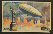 Erdal Kwak Zeppelin Flight to America Blimp Airship German Card 4.5