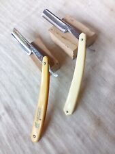 Pair of Vintage Straight Razors Thiers Issard 69 & J.A.Henckels 472 picture