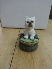 WESTIE TERRIER WHITE DOG Painted Trinket Box picture
