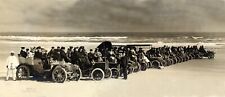 Line-Up at Daytona (Ormond) Beach by Harris 1910 -Birth Of Speed Archival Print picture