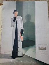 1947 Womens Julliard Virgin Wool Fabric Philip Mangone Long Coat Vintage Ad picture