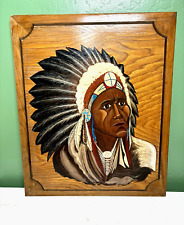 VTG Native American Indian Chief The angry Determined chief  Signed 1985 ashwood picture