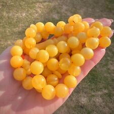 Genuine Vintage Baltic Yellow White Amber Round Shape Islamic Prayer Beads 58 gr picture