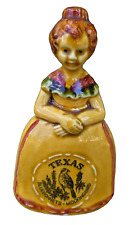 Vintage Texas Souvenir Bell Yellow Ceramic picture