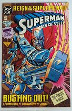 1993 #13 DC Comics Reign Of The Supermen Superman Man Of Steel Busting Out picture