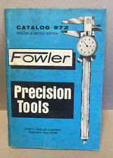 VINTAGE 1973 Fowler Precision Tool Catalog #972 English & Metric Fred V. Fowler picture