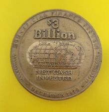 Vintage Bronze 1978 Medallion Beneficial Finance System $3 Billion Invested RARE picture
