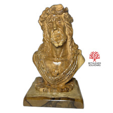 Olive Wood Jesus Face Hand Carved Big 12.5-Inch Bethlehem Christian Arts Gifts picture