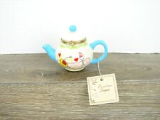 Greenbrier International Teapot Handpainted Porcelain Trinket Box w/ Tags 3
