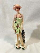 Vintage Kreiss & Company Ceramic Figurine Flapper Girl 1920’s Style Kitch picture